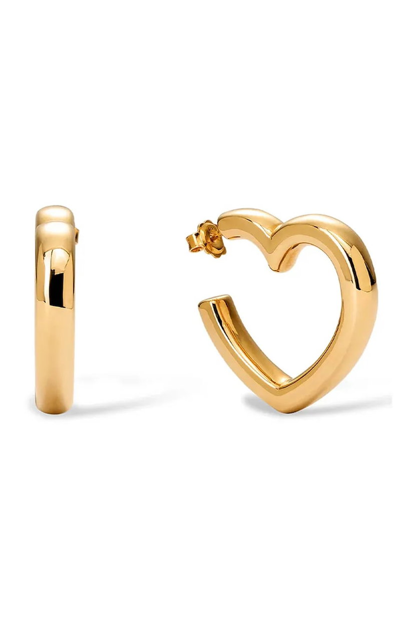 BERRIES cercei pentru femei argint placat cu aur HEART MINI Earrings
