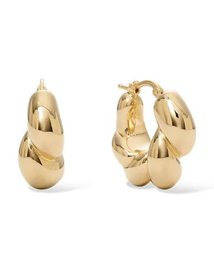 BERRIES cercei pentru femei argint placat cu aur Row Earrings
