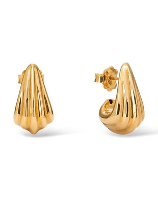 BERRIES cercei pentru femei argint placat cu aur SHELL MINI Earrings
