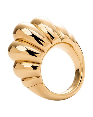BERRIES inel pentru femei argint placat cu aur Groove Ring