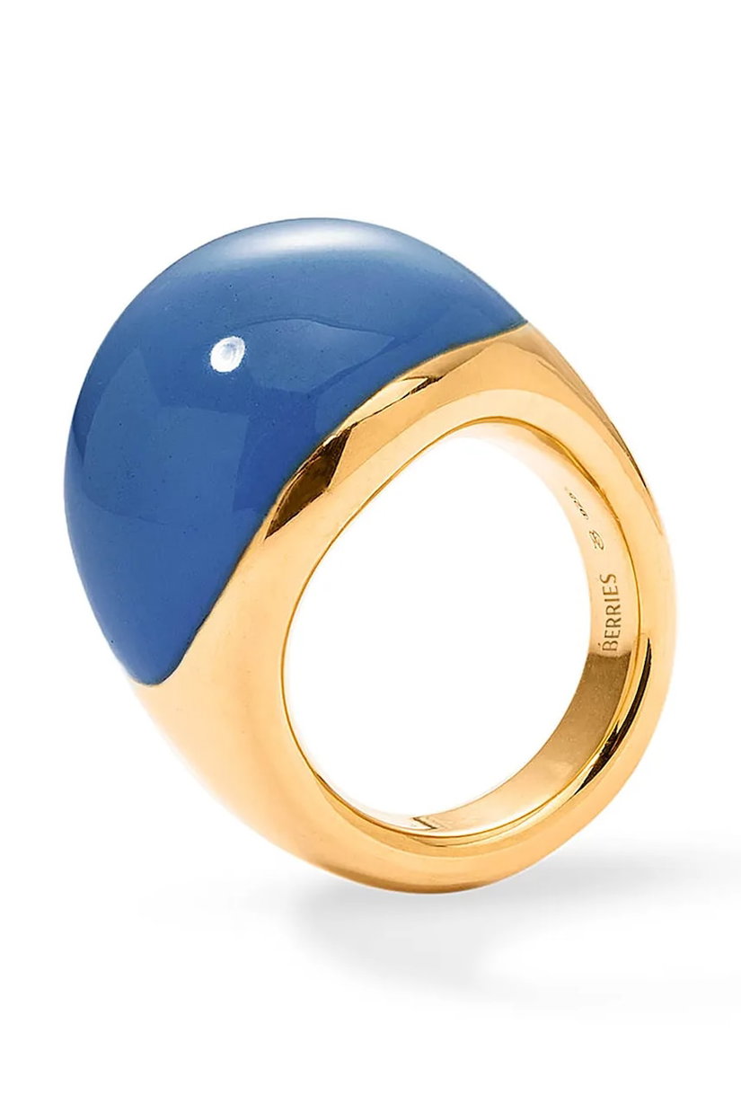 BERRIES inel pentru femei din argint placat cu aur Viva Blueberry XL Ring