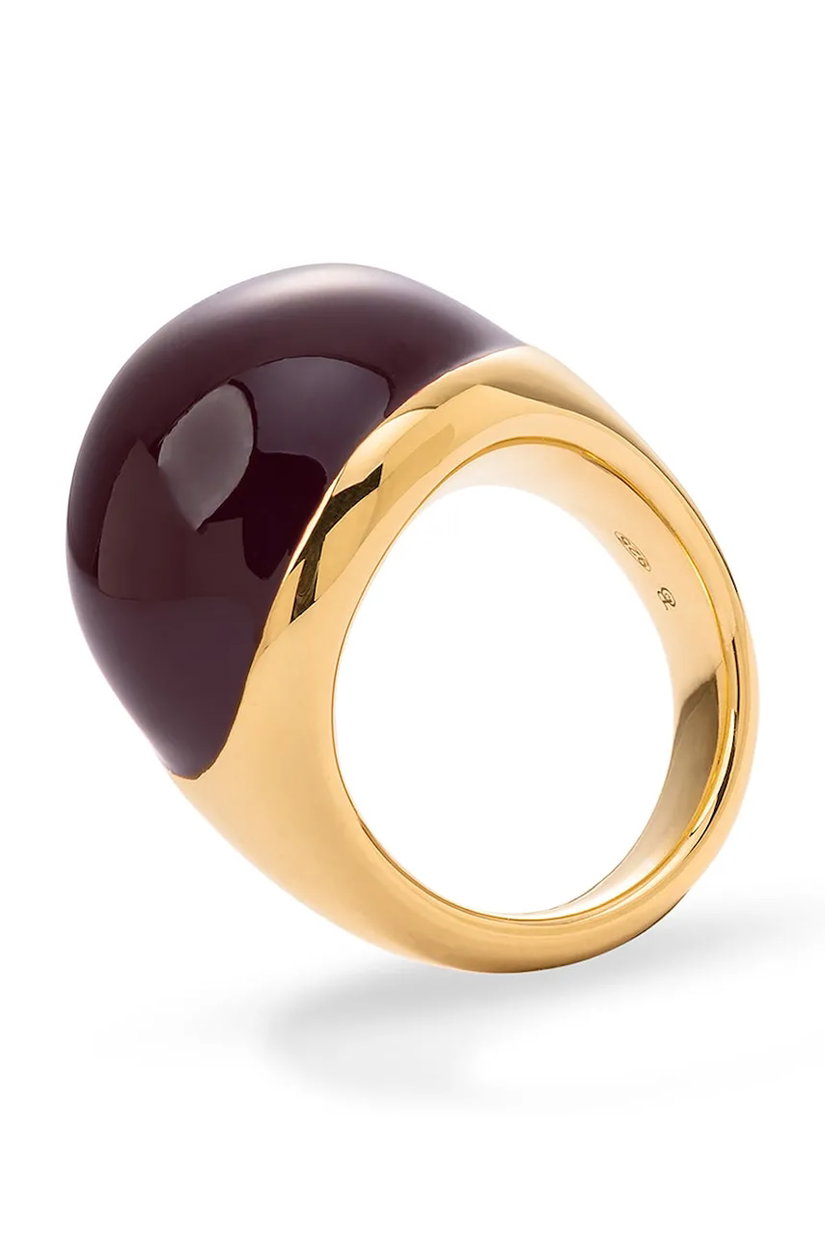 BERRIES inel pentru femei argint placat cu aur Viva Burgundy XL Ring