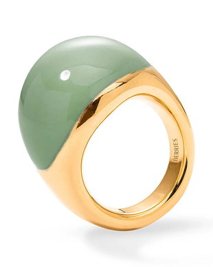 BERRIES inel pentru femei din argint placat cu aur Viva Matcha XL Ring