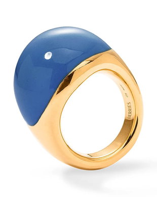 BERRIES inel pentru copii argint placat cu aur Viva Blueberry XL Ring