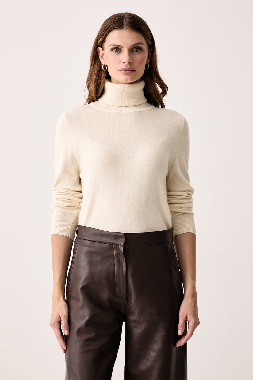 Barbour pulover cu guler înalt pentru femei cu lână Pendle Roll