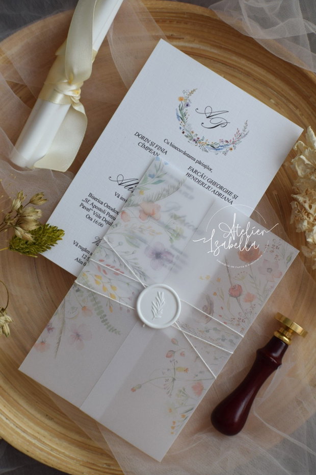 Invitație nuntă Wildflowers Plus