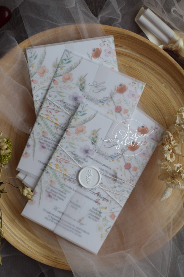 Invitație nuntă Wildflowers Plus