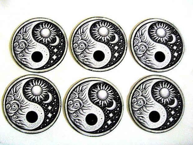 suporturi pahare cu simbol Yin Yang 52736