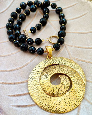 Colier statement onix negru