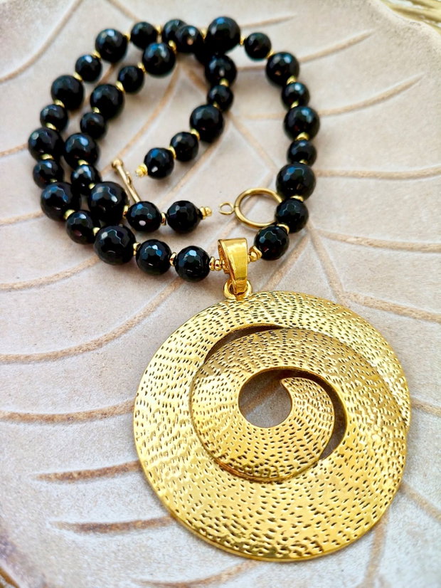 Colier statement onix negru