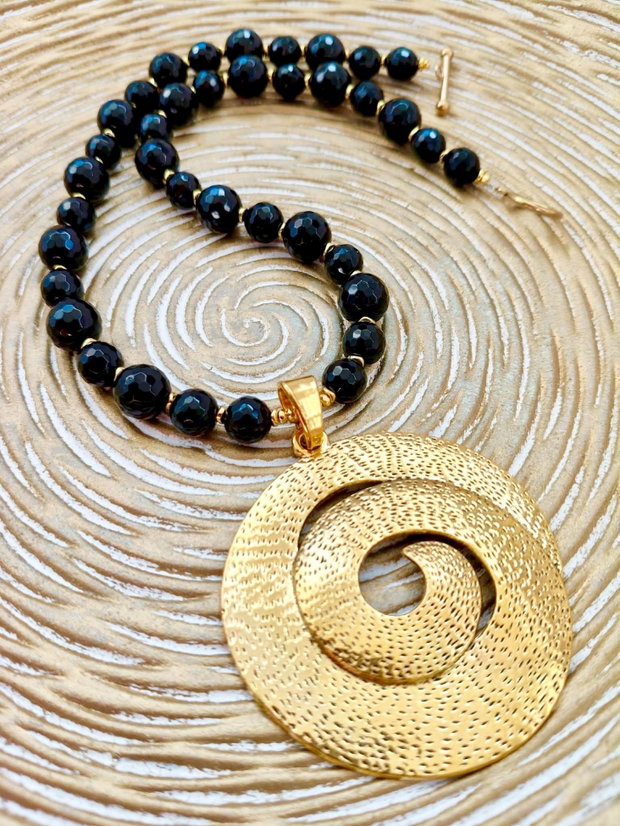 Colier statement onix negru