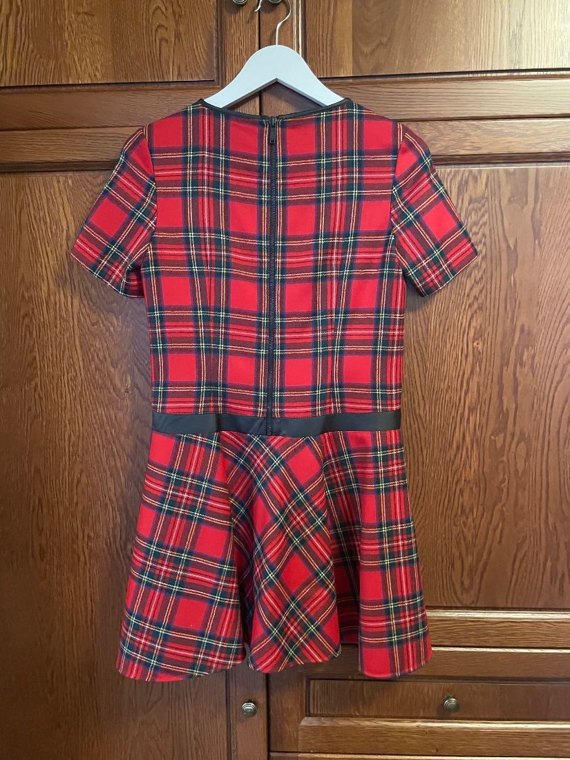 Rochie Karl Lagerfeld în carouri tartan roșu  mărimea FR3/IT40