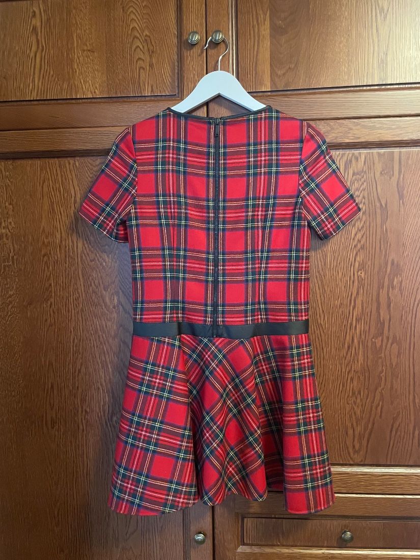 Rochie Karl Lagerfeld în carouri tartan roșu  mărimea FR3/IT40