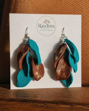 Cercei statement Botanica  Desert Lagoon | RaraTerra Botanica Collection