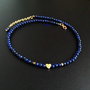 colier lapis lazuli cu inimioara