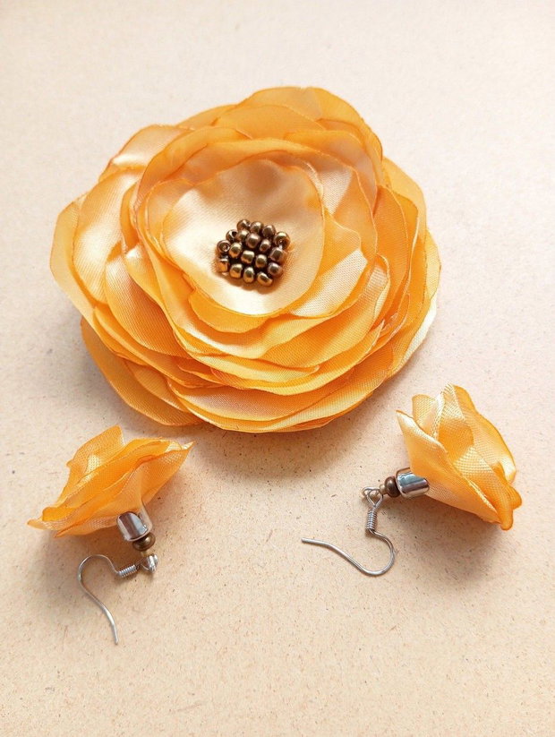 set floral galben auriu