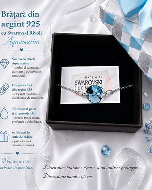 Bratara argint si piatra Swarovski