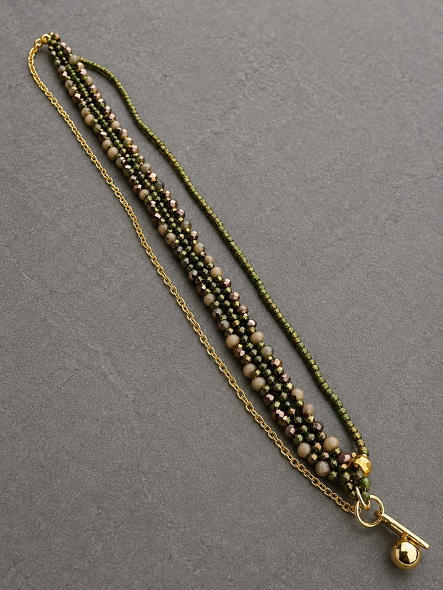 Bratata finuta verde auriu