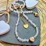 Colier CHOKER Topaz alb