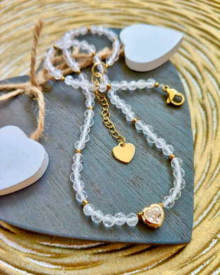 Colier CHOKER Topaz alb