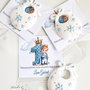 Marturie parfumata botez print albastru