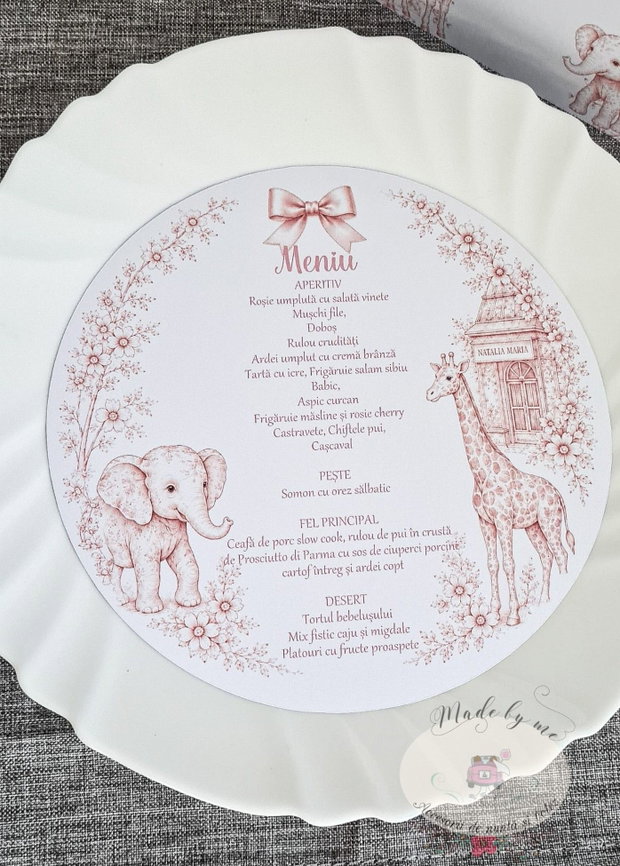 Meniu individual botez Dior Baby