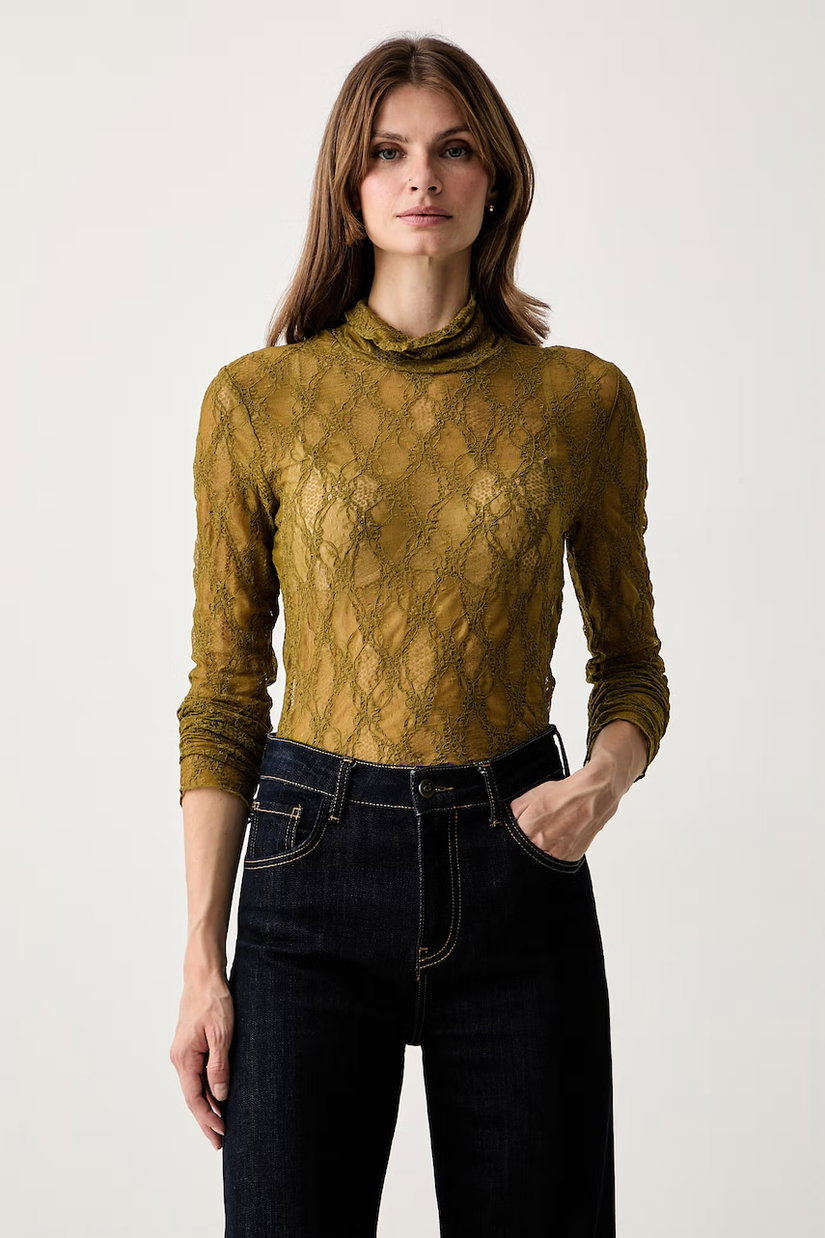 Twinset bluză pentru femei din dantelă