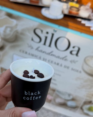 Lumânare din ceară natură la soia cu parfum espresso intens