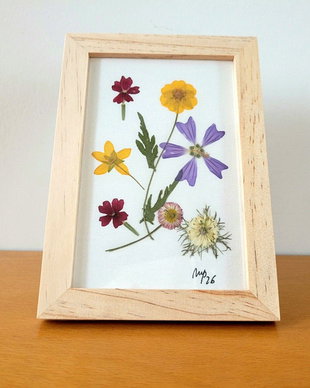 Tablou flori presate natural