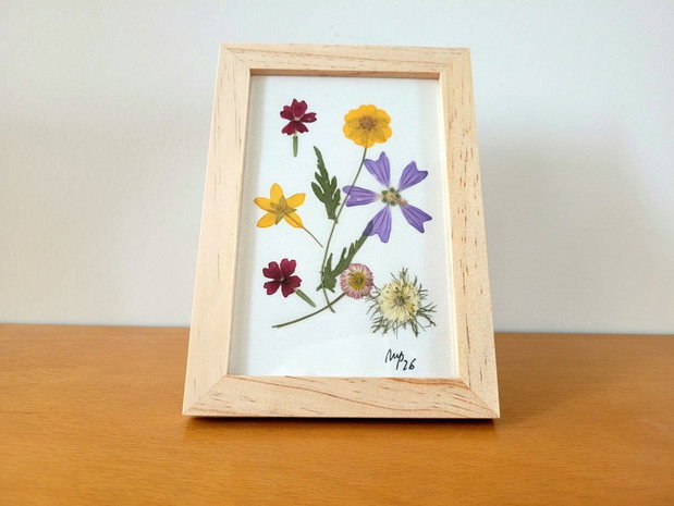 Tablou flori presate natural