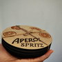 Set de suporturi de pahare din lemn personalizate cu Aperol Spritz