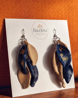 Cercei statement Botanica  Midnight Dune | RaraTerra Botanica Collection