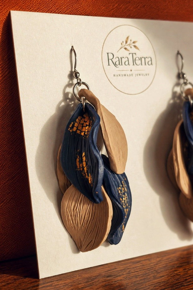 Cercei statement Botanica Midnight Dune | RaraTerra Botanica Collection