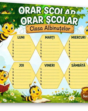 Orar școlar  Clasa Albinuțelor