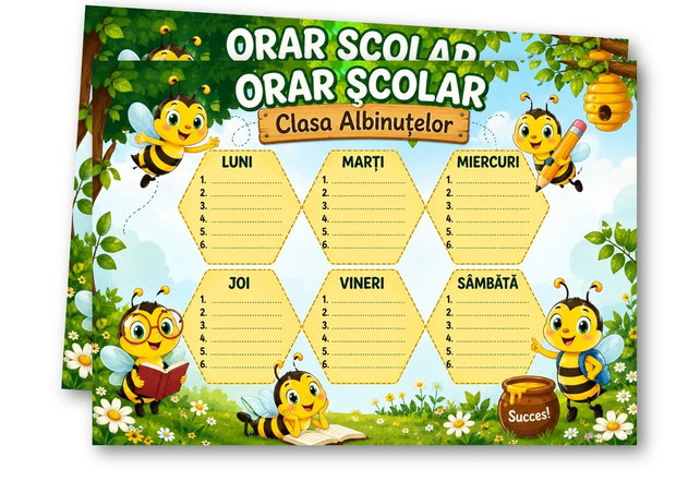 Orar școlar Clasa Albinuțelor