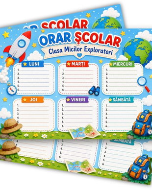 Orar școlar  Clasa Micilor Exploratori
