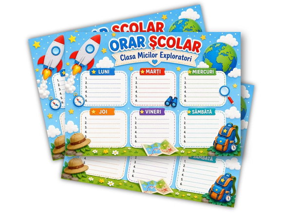 Orar școlar Clasa Micilor Exploratori
