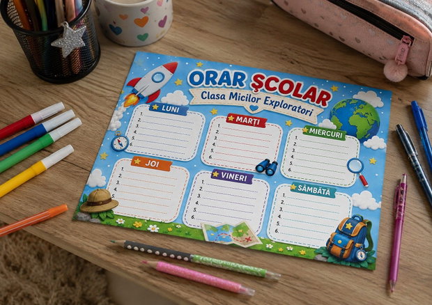 Orar școlar Clasa Micilor Exploratori