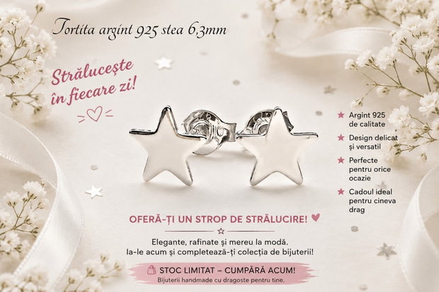 Cercei argint 925 stea