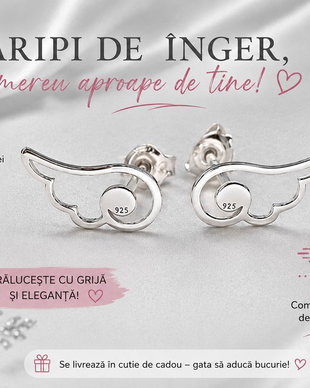 Cercei argint 925 aripi de inger