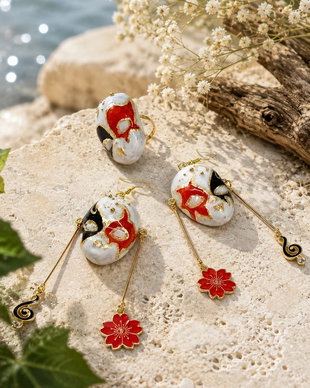 Set bijuterii pictate 02440