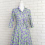 Rochie Camasa cu Revere Verde cu Buline Mov