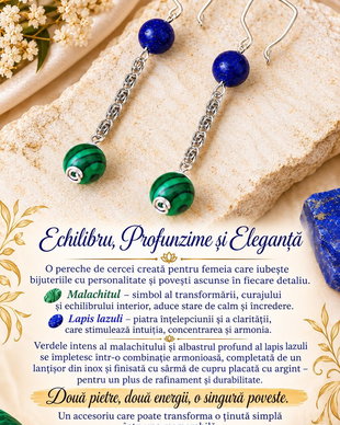 Cerce cu malahit si lapis lazuli - Echilibru, profunzime și eleganță