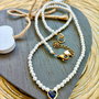 Colier fin CHOKER perle de Mallorca albe