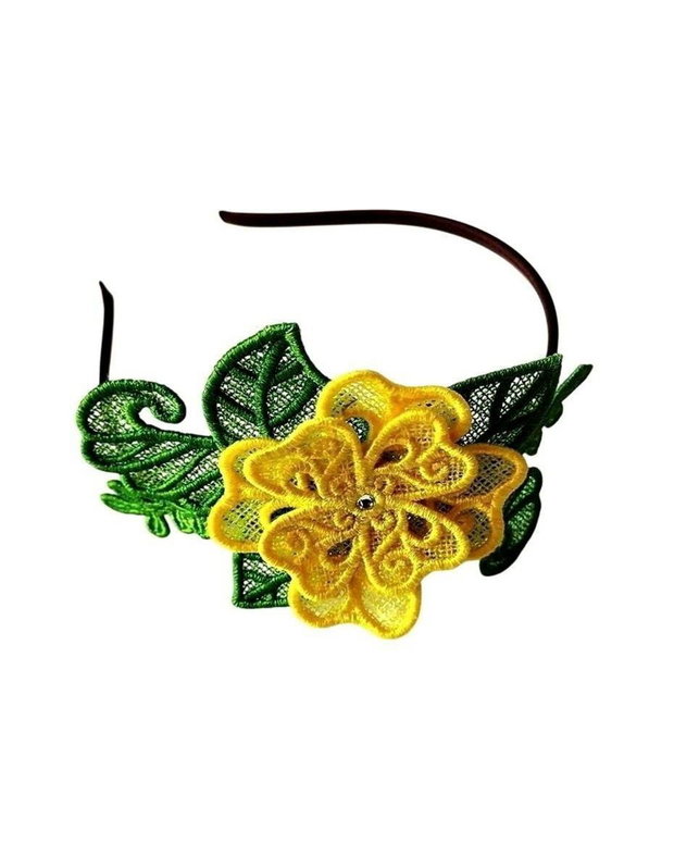 Cordeluta de Par cu Floare Volumetrica