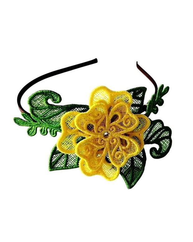 Cordeluta de Par cu Floare Volumetrica