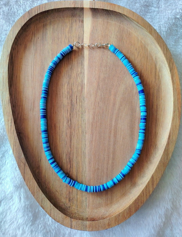 Colier Heishi Blu