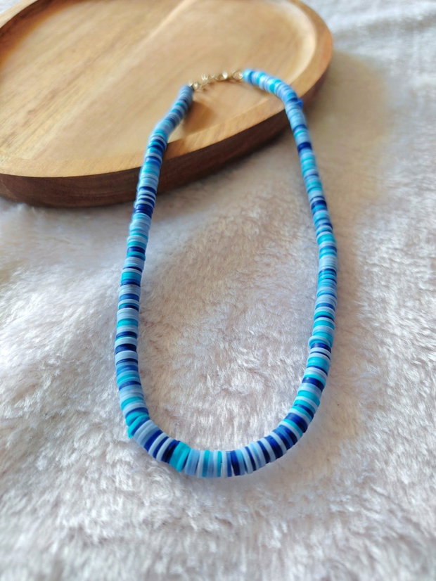 Colier Heishi Blu