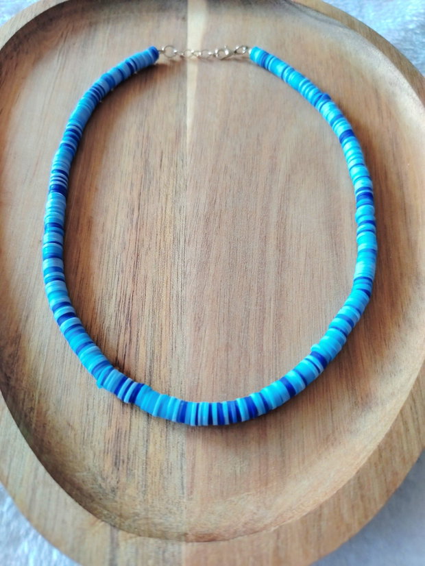 Colier Heishi Blu