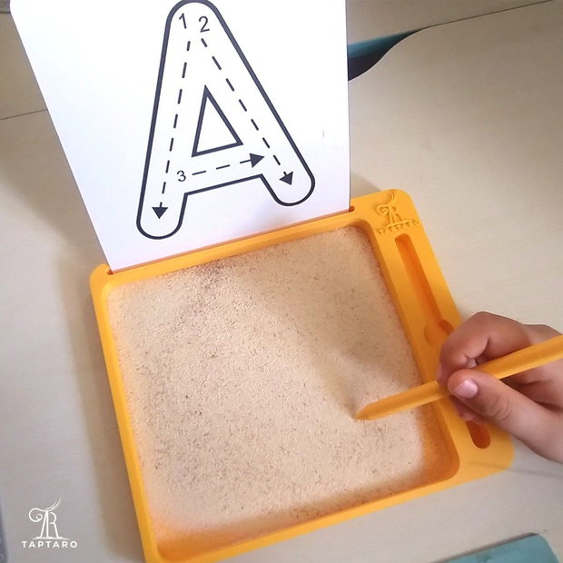 Tavita senzoriala tip Montessori, pentru pre-scriere si trasare